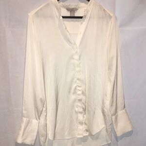 H&M Long Sleeve Blouse | Cream | Size 6
